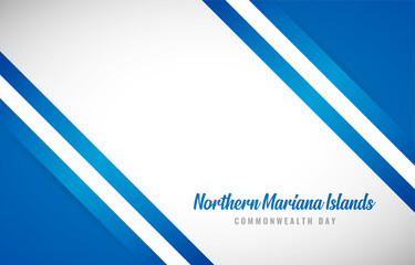 Happy commonwealth day of Northern Mariana Islands with Creative national country flag greeting background