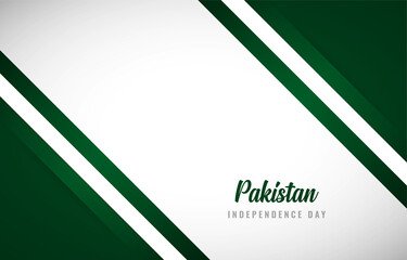 Happy Independence day of Pakistan with Creative Pakistan national country flag greeting background