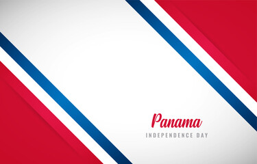 Happy Independence day of Panama with Creative Panama national country flag greeting background