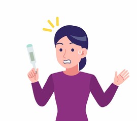 紫のシャツを着た女性