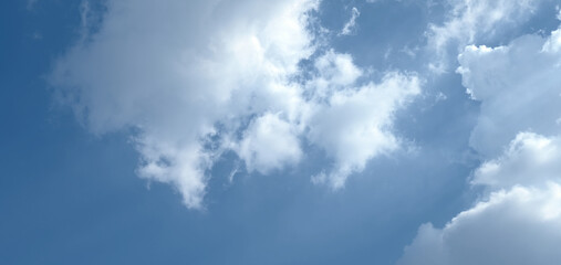Beautiful skies in winter afternoons.Blue sky background with clouds
