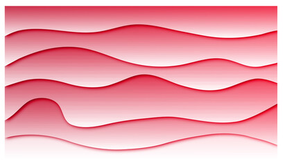 Beautiful Red Wavy layers decoration vector background