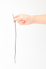 Shoelaces on a white background