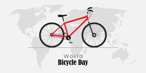 Fototapeta na wymiar vector illustration for world bicycle day;
