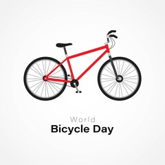 vector illustration for world bicycle day;