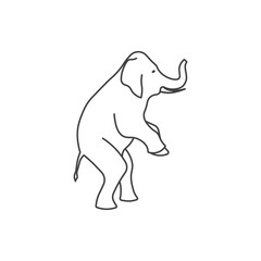 Elephant Vector design on white background. Wild Animals. vector illustration.