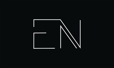EN/NE logo, EN/NE letter logo design with white and black color, EN/NE Business abstract vector logo monogram template.