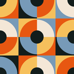 Obraz premium Trendy minimalist seamless pattern with abstract creative geometric composition