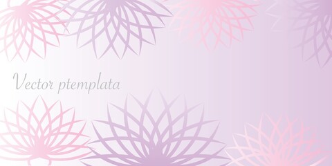 Relaxation and Healing concept banner illustration. Lotus flower decorative vector template. Card, invitation, banner, event, top page design. Vector illustration.