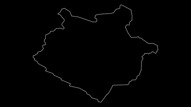 Sinoe Liberia county map outline animation