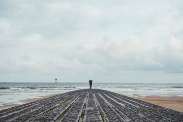 statue on the beach
