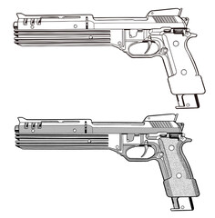 銃 Gun イラスト 38 ドイツ サイド下 Arm Wall Mural A Kamiya Ichiro