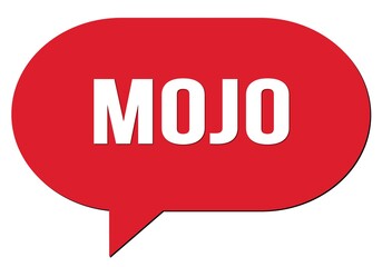 MOJO text written in a red speech bubble