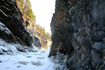 waterfall in the mountains