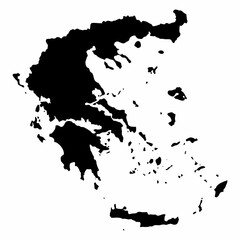 Greece silhouette map