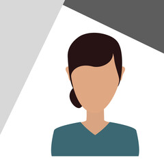 Female user profile icon vector illustration design isolated