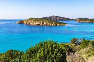 Fototapeta premium Striking view of a turquoise water in Tuerreda.