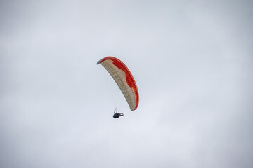 paraglider flying in the sky
