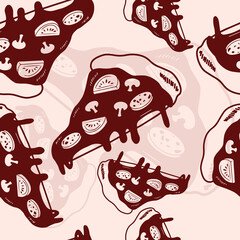 Junk Food Seamless Pattern