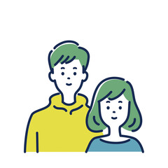 若いカップルのイラスト素材