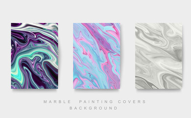 abstract liquid ink painting design covers. mix of colors marble texture. Premium Vector