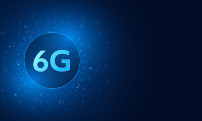 concept of technology 6G mobile network , New generation telecommunication , high-speed mobile Internet,