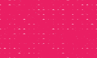 Seamless background pattern of evenly spaced white mother's day symbols of different sizes and opacity. Vector illustration on pink background with stars