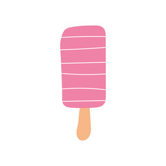 Ice cream elements on a stick.
Sweet summer delicacy with different tastes, isolated popsicle with different topping.Vector illustration for web,design, print.