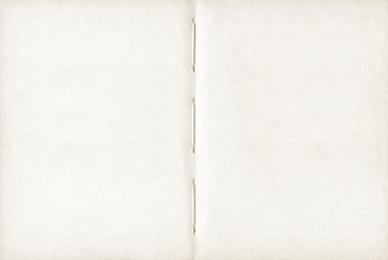 Vintage blank open notebook. Background texture