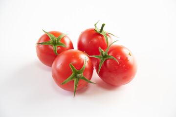 ミニトマトを白背景で