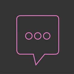 Neon chat icon collection flat design.Texting symbol.