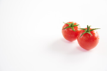 ミニトマトを白背景で