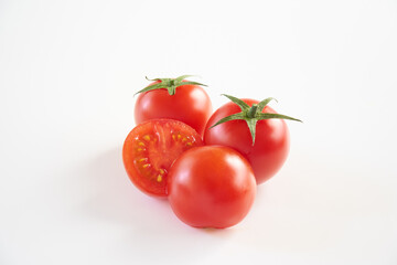 ミニトマトを白背景で