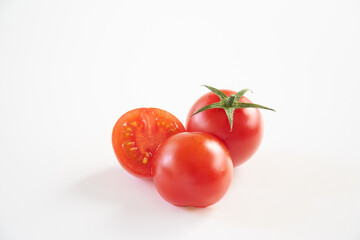 ミニトマトを白背景で