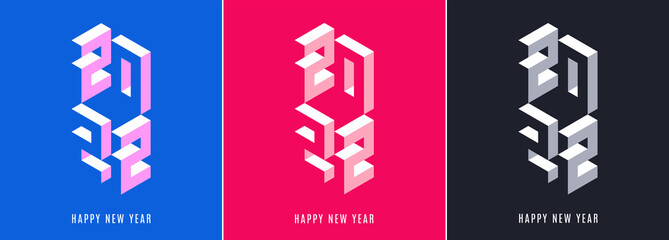Logo for New Year 2022 - obrazy, fototapety, plakaty