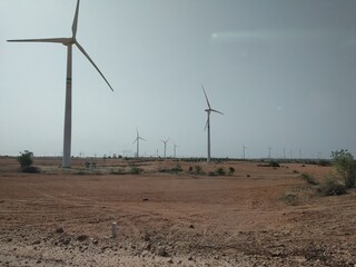 wind turbine in the wind