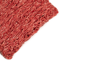 Chopped meat background. Top view.