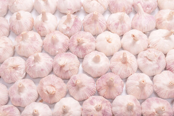 Group of garlic isolated on a white background.