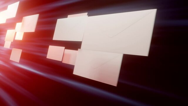 mail envelopes transportation symbol animation