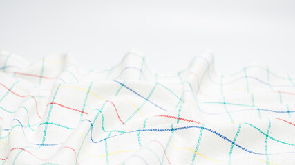 Obraz premium White napkin isolated on white background.