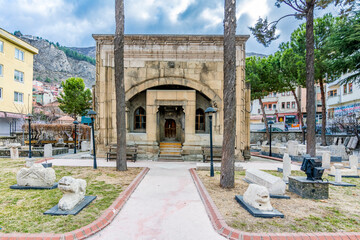 Archaeological and Mummies Museum of Amasya view in Turkey. The museum owns many items for...
