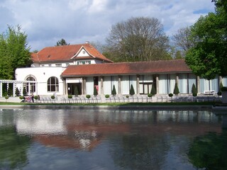 Teil der Trinkkuranlage von Bad Nauheim, Hessen, Deutschland