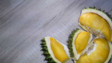 Durian is the famous king of fruits. delicious sweet taste It is popular with fruit lovers.