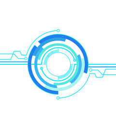 Abstract circle technology circuit board