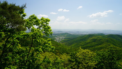 Fototapeta na wymiar 韓国 水原 白雲山の風景