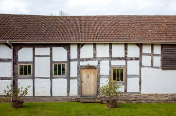 traditional timber frame house in herefordshire, weobley, uk, 