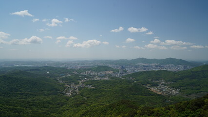 韓国 水原 白雲山の風景