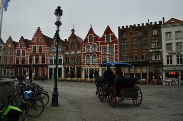 Fototapeta premium Horse ride in Bruges