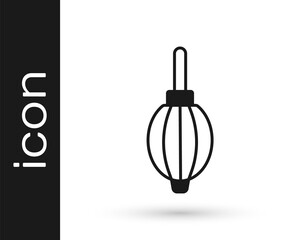 Black Dust blower icon isolated on white background. Air duster. Lens cleaner. Camera sensor cleaning. Vector