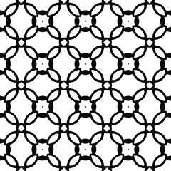 Fototapeta premium Geometric vector pattern with Black and white colors. Seamless abstract ornament for wallpapers and backgrounds.